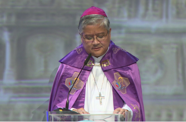 PEACE, NOT VENGEANCE. Lingayen-Dagupan Archbishop Socrates Villegas, president of the Catholic Bishops' Conference of the Philippines, calls for peace after a deadly explosion in Davao City. File photo from RTVM  