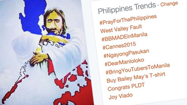 PRAY. #PrayForThePhilippines goes viral again. Image from Twitter user @textposts 
