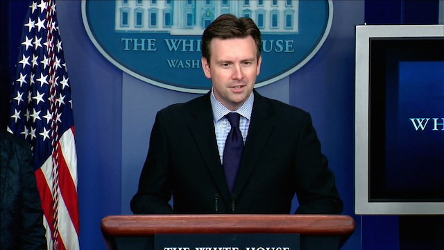 WHITE HOUSE BRIEFING. US Press Secretary Josh Earnest highlights decades-long relations between the US and the Philippines. Photo from whitehouse.gov 
