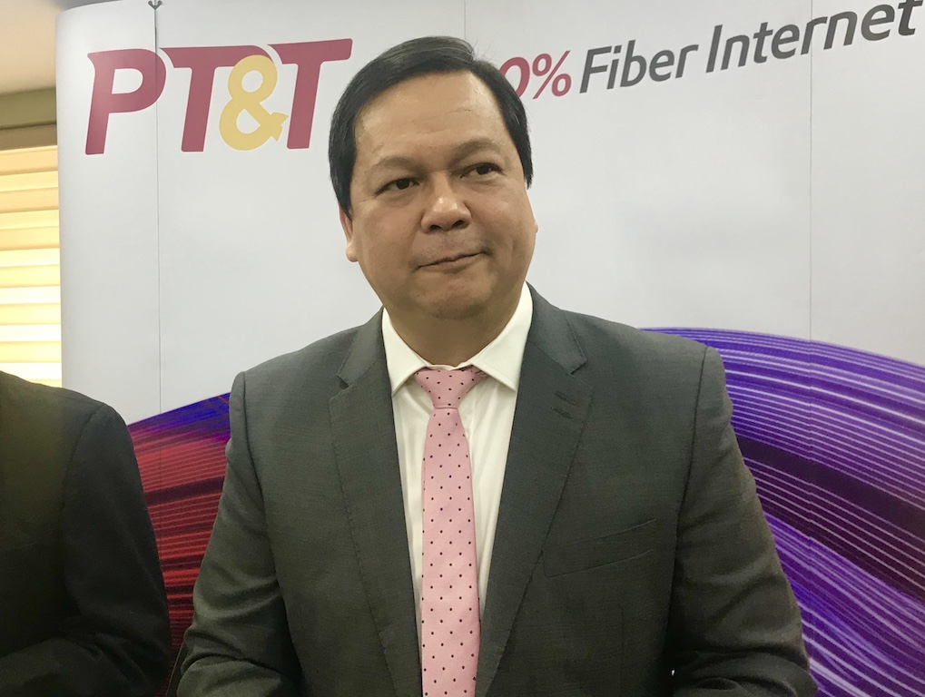 UNFAIR? PT&T president and CEO James Velasquez calls out the National Telecommunications Commission over 'questionable' terms in the bidding requirements for the 3rd major telecommunications player. Photo by Ralf Rivas/Rappler  