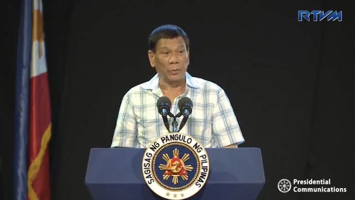 OFFICIALS FIRED. President Rodrigo Duterte says on April 21 that he has fired two more officials, including an undersecretary, due to corruption. Screenshot from RTVM video 