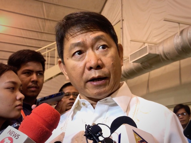VALIDATION FIRST. Interior Secretary Eduardo Año speaks to reporters after the Bantay Korapsyon Summit at the Philippine International Convention Center. Photo by Rambo Talabong/Rappler 