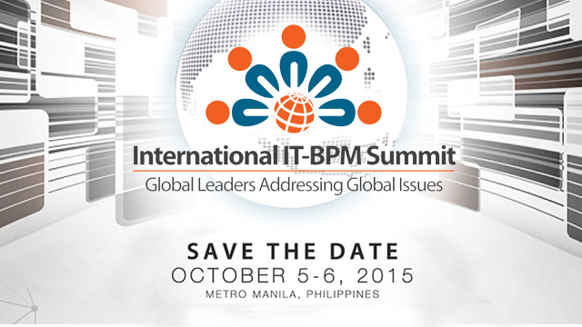 SUMMIT. The 2015 International IT-BPM Summit will be held at the Marriot Hotel in Manila on October 5-6 and promises to be a global event, says IBPAP. Photo from IBPAP 