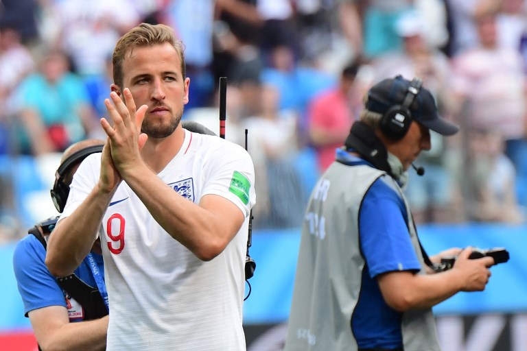 HAT-TRICK. Harry Kane mencetak 'hat-trick' saat Inggris menghadapi Panama di babak penyisihan grup G Piala Dunia 2018. Foto oleh Martin Bernetti/AFP  