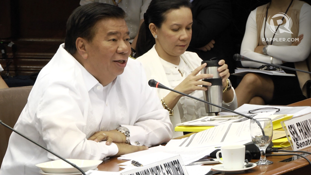 HOT SEAT. It's Senate President Franklin Drilon's turn on the Blue Ribbon Committee hot seat. File photo by Rappler