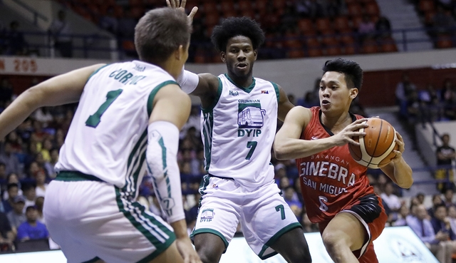 REBOUNDING MACHINE. Scottie Thompson grabs 14 rebounds as Ginebra imposes its will over Columbian. Photo from PBA Images  