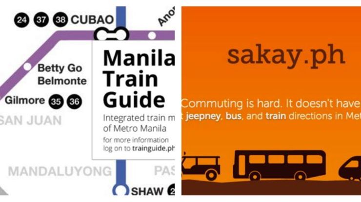 COMMUTE PLAN. Websites like the Manila Train Guide and Sakay.ph help users plan their commutes around Metro Manila.