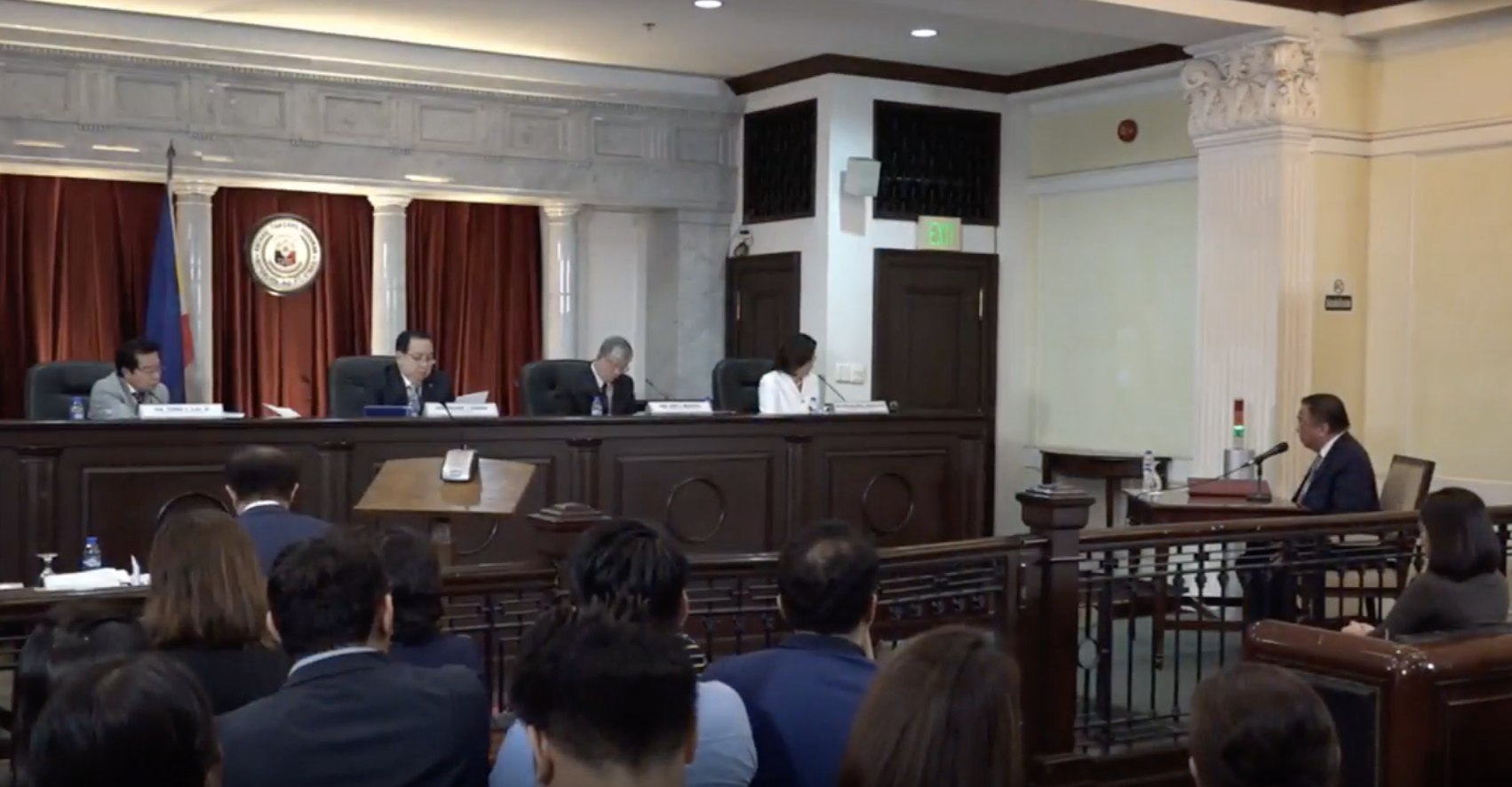 JBC. The Judicial and Bar Council interviews applicants for the chief justice position on August 16, 2018. Screengrab from SC PIO 