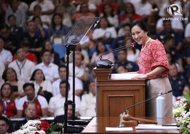100 DAYS. Quezon City Mayor Joy Belmonte delivers her first State of the City Address on October 7, 2019. Photo by Darren Langit/Rappler 