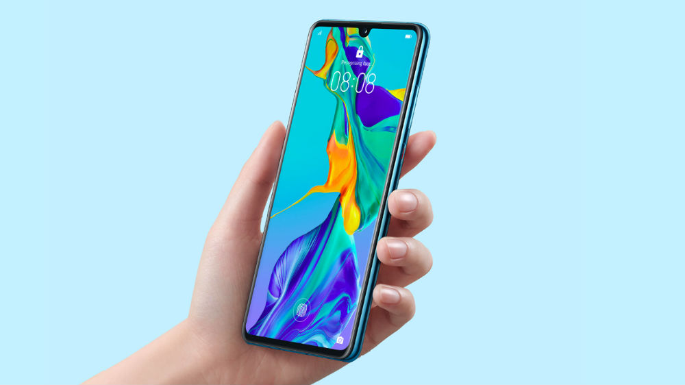 HUAWEI P30. Three of Huawei's latest phones figure in a dispute. image from Huawei. 