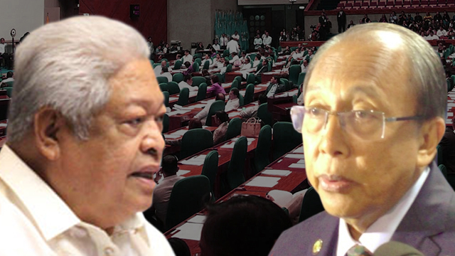 FIGHT FOR THE MINORITY. Albay First District Representative Edcel Lagman warns against a House minority bloc under Quezon 3rd District Representative Danilo Suarez. 