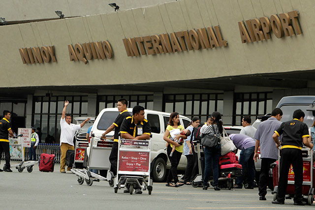 NAIA. Only passengers departing from the Philippines through the Ninoy Aquino International Airport will be affected by the integration of terminal fees into airfares. File photo by EPA