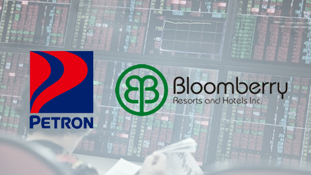 RESHUFFLE. Petron is booted out of the PSEi and replaced by Bloomberry. Logos from Petron and Bloombery's websites 