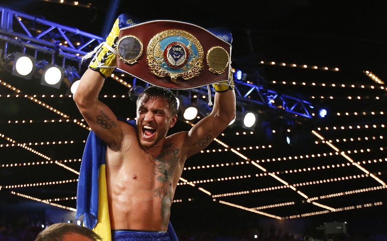 LOMACHENKO ON DECK? Vasyl Lomachenko won gold medals at the 2008 and 2012 Games, and has won world titles in two weight classes since turning pro in 2013. Photo by Rich Schultz/Getty Images/AFP  
