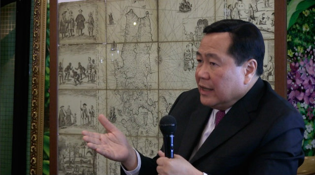 'SAVING FACE.' Philippine Supreme Court Senior Associate Justice Antonio Carpio says Beijing cannot afford to defy an international ruling on the South China Sea arbitration case. Photo by Ayee Macaraig/Rappler 