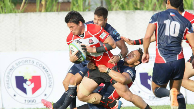 The Philippine Volcanoes in action against Japan. Photo courtesy of ARFU Asian 5 Nations Facebook
