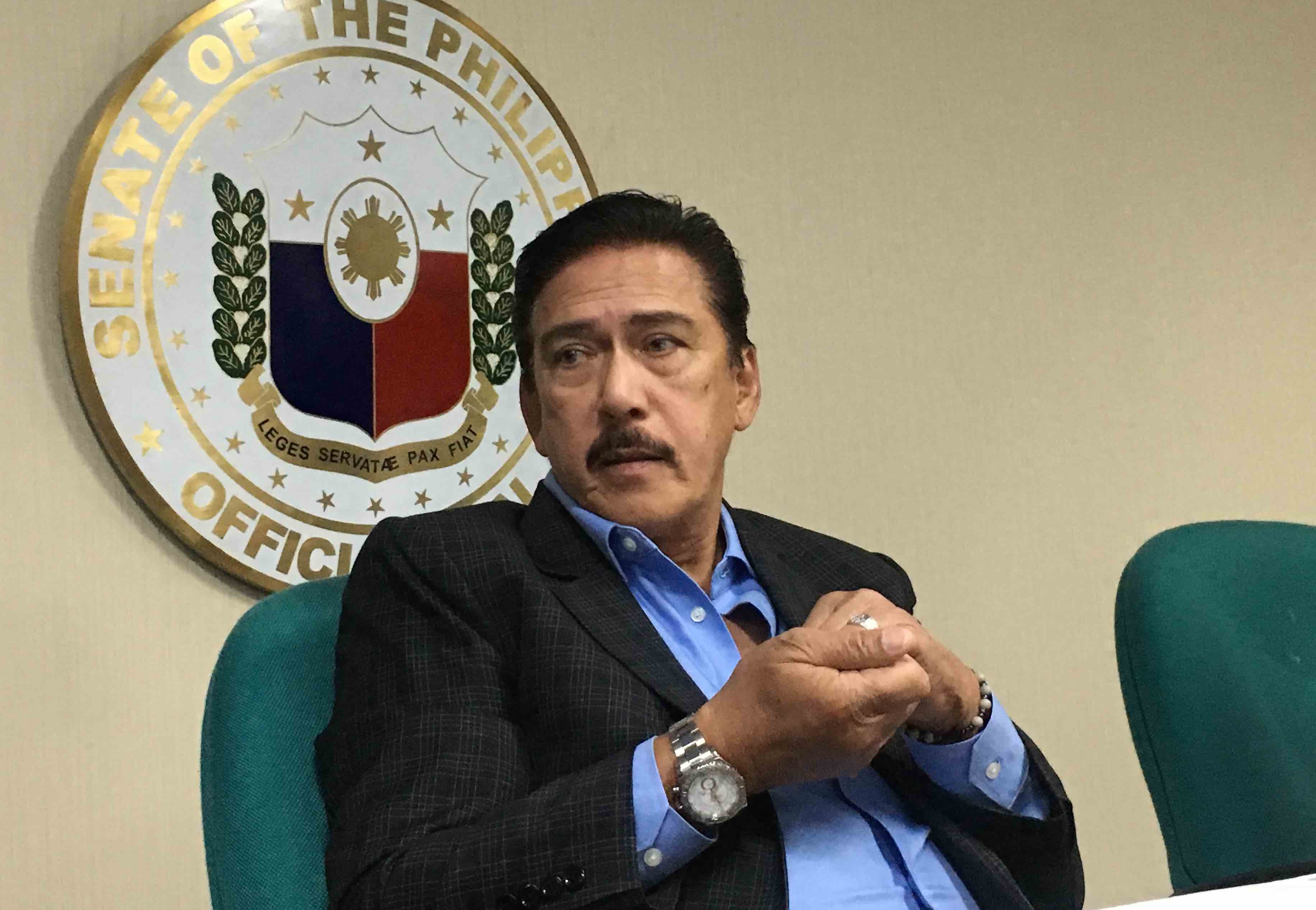 APPOINTMENT. Senate President Vicente Sotto III floats the possibility that Senator Gregorio Honasan II will be appointed to another agency instead of DICT. Photo by Camille Elemia/Rappler  