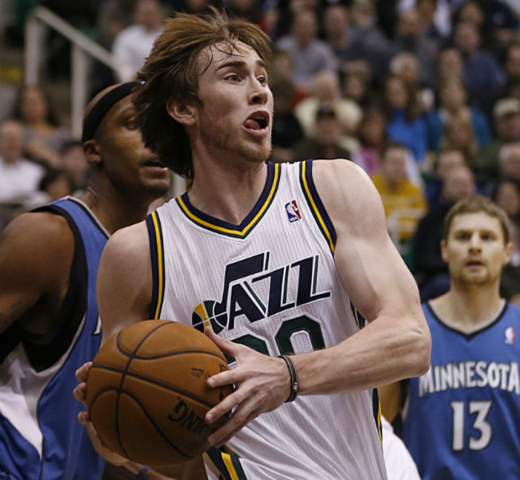 Gordon Hayward of the Utah Jazz had a memorable night against LeBron James and the Cavs. File photo by George Frey
