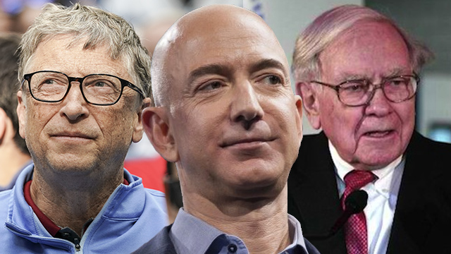 TOP 3. According to Forbes, Jeff Bezos remains the world's richest person, followed by Bill Gates and Warren Buffett. Bezos file photo by David Ryder/AFP; Gates file photo by Lev Radin/Shutterstock; Buffett file photo by AFP 