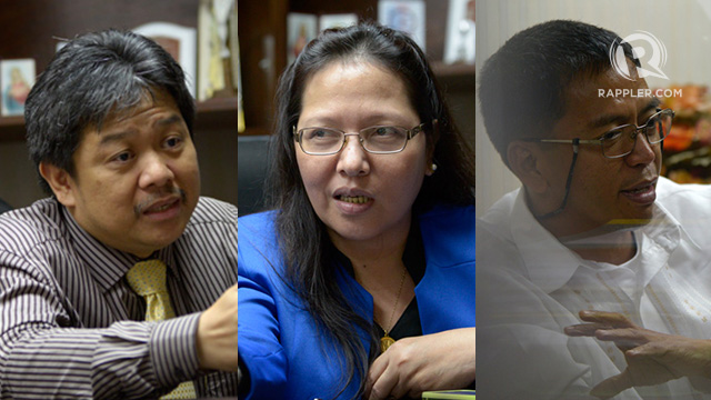 PARTNERS IN CRIME? Lawyers Stephen David, Lanee Cui-David and David Buenaventura vow to defend Napoles to the end. Photo by LeAnne Jazul/Rappler
