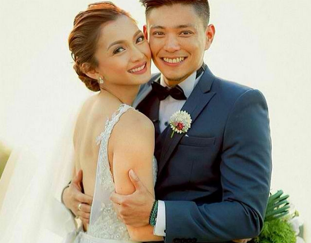 ROMANTIC WEDDING. Drew Arellano and Iya Villania married last January in Batangas. Photo from Instagram/@iyavillania
