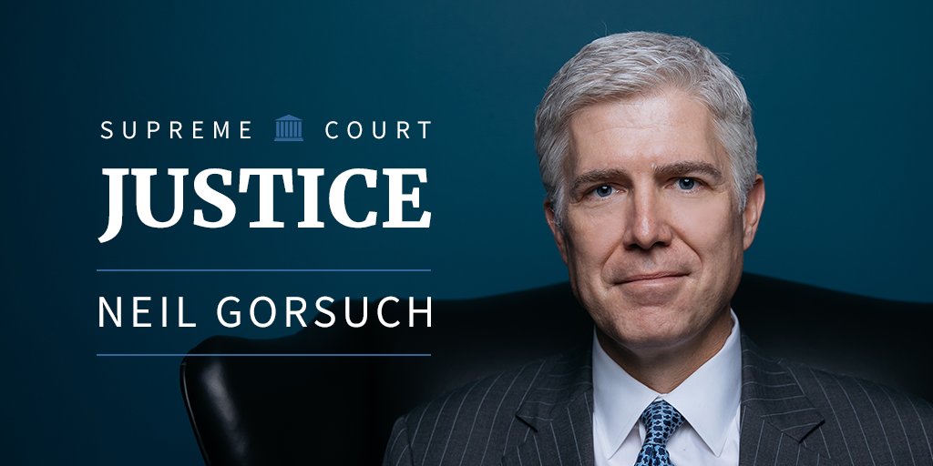 NEIL GORSUCH. Image of Supreme Court nominee Neil Gorsuch from Twitter.  