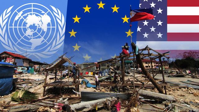TAKE YOUR MONEY ELSEWHERE? The United Nations, European Union, and United States were among the top donors in the aftermath of Super Typhoon Yolanda in 2013. 