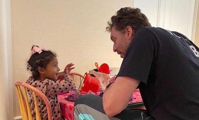 UNCLE PAU. Pau Gasol (right) spends time with Bianka Bryant on his 40th birthday. Photo from Vanessa Bryant's Instagram 