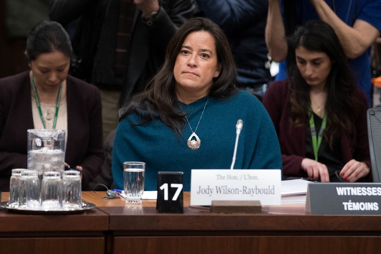 ACCUSER. In this file photo taken on February 27, 2019 former Canadian justice minister Jody Wilson-Raybould arrives to give her testimony about the SNC-LAVALIN affair before a justice committee hearing on Parliament Hill in Ottawa. Photo by Lars Hagberg/AFP 