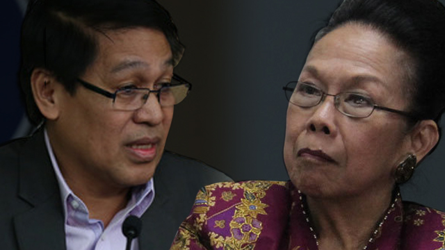 WORD WAR. Commission on Higher Education Executive Director Julitio Vitriolo has asked the President to appoint an officer-in-charge in place of Chairperson Patricia Licuanan. Vitriolo file photo by Toto Lozano/Presidential Photo. Licuanan file photo by Jee Geronimo/Rappler 