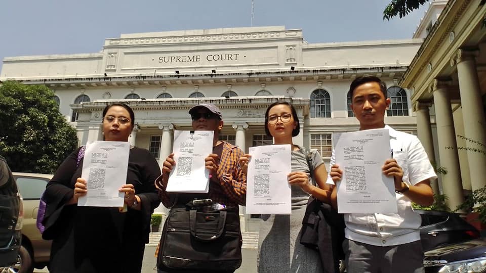 HABEAS CORPUS. A petition for habeas corpus is filed with the Supreme Court on September 23, 2019, to demand the release of youth activist Alexandrea Pacalda. File photo from Karapatan  