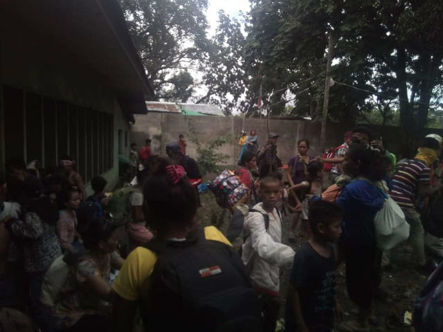 LUMAD ATTACK. Progressive and human rights group decry paramilitary group Alamara's attack against Lumad evacuees in Davao City. Photo courtesy of Save Our Schools Network Facebook page 