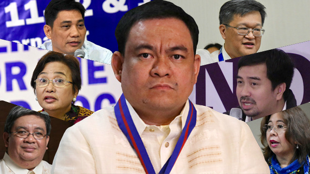 COMMISSIONERS. The Comelec's Commissioners carry the task of ensuring the 2019 elections go off without a hitch. File photos by Rappler and Comelec (Guia) 