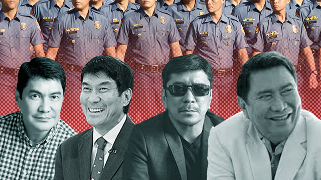 Photos of Mon, Erwin, and Ben Tulfo from their Facebook and Twitter accounts. Photo of Raffy Tulfo from Wikimedia Commons. Police photo by Darren Langit/Rappler 