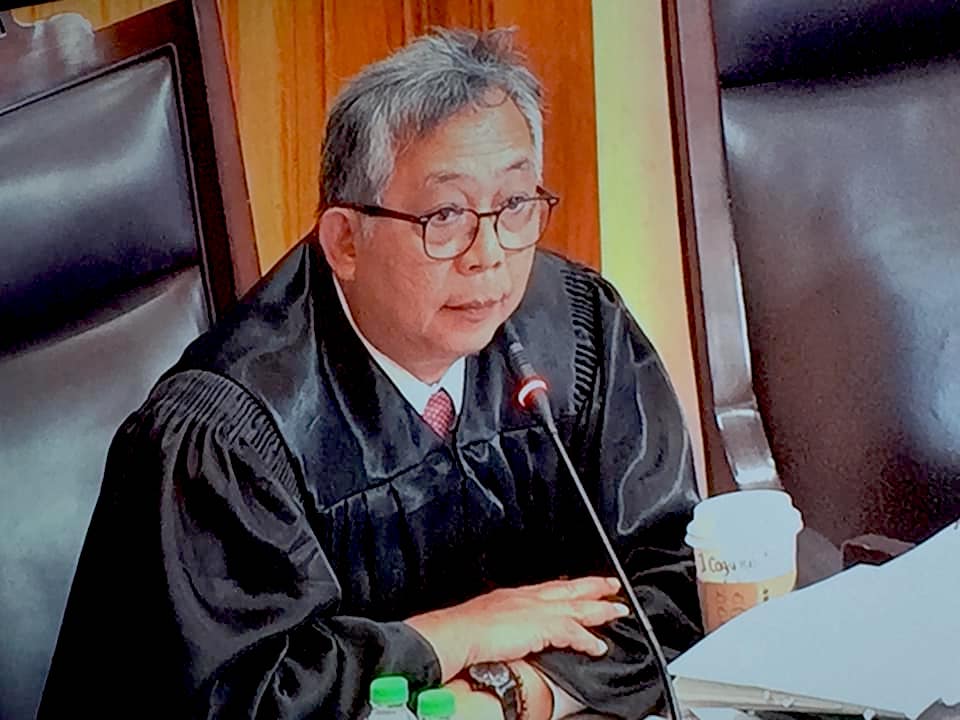 ORAL ARGUMENTS. Supreme Court Associate Justice Benjamin Caguioa interpellates the military's deputy chief of staff for intelligence during oral arguments on the 3rd extension of martial law on January 29, 2019. Screenshot from SC PIO  