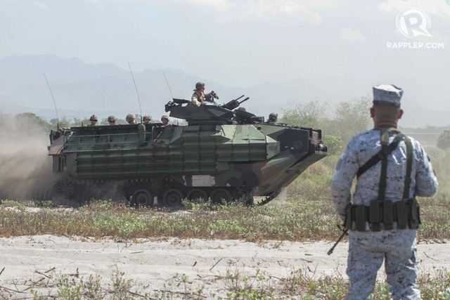 BALIKATAN. Philippine and US soldiers hold an amphibious exercise during the 2019 Balikatan exercise in Zambales on April 11, 2019. Photo by Lito Boras/Rappler