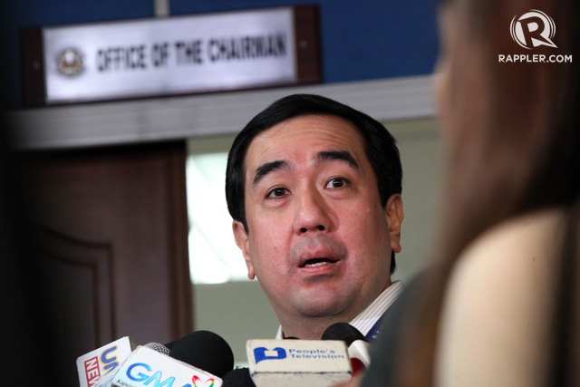 WHERE IS HE? Andres Bautista, former chair of the Commission on Elections, disappeared from the public scene after being impeached by the House of Representatives amid a nasty feud with his estranged wife. File photo by Ben Nabong/Rappler 