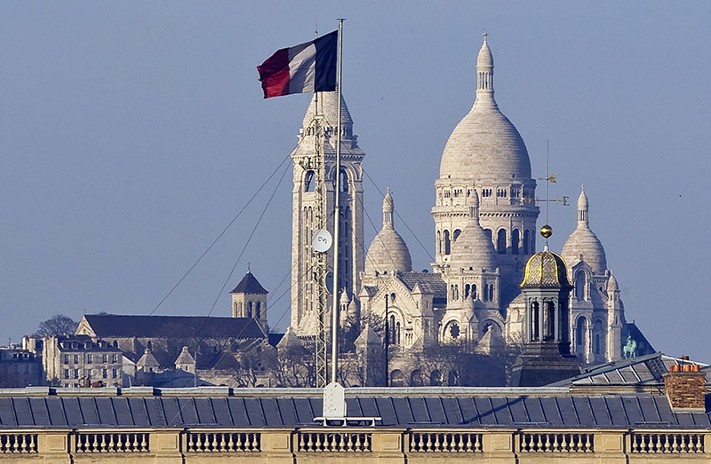SACRE COEUR. The basilica is a popular tourist spot in Paris. Photo by Ian Langsdon/EPA