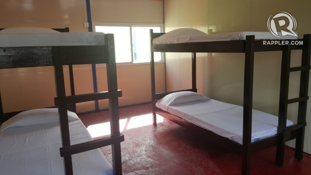 SIMPLE ROOMS. The rooms are so far furnished only with two double-decker beds. Photo by Pia Ranada/Rappler 