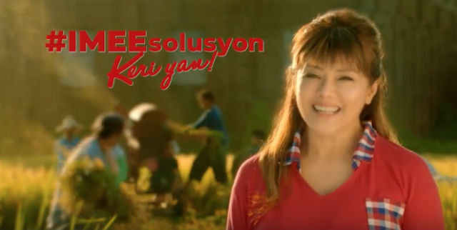 #IMEESOLUSYON. Ilocos Norte Governor Imee Marcos launches her campaign tag for the 2019 elections. Screenshot from Marcos' YouTube account  