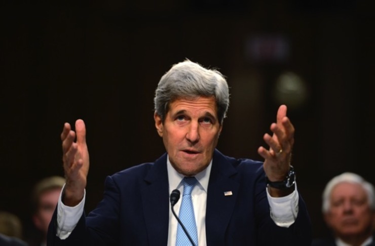 FIGHT VS ISIS US Secretary of Accompaniment John Kerry testifies afore the Senate Adopted Relations Committee audition on the Islamic Accompaniment (IS) on Capitol Hill in Washington, DC, USA, September 17, 2014. File photo by Shawn Thew/EPA