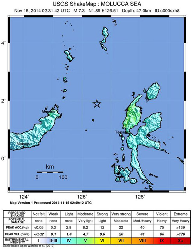 Download this Shake Map Indonesia Earthquake Usgs picture