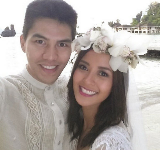 #JCANDB. Although they announce they were to marry on December 10, Bianca and JC married on December 4 in Palawan. Photo from Instagram/@iamsuperbianca