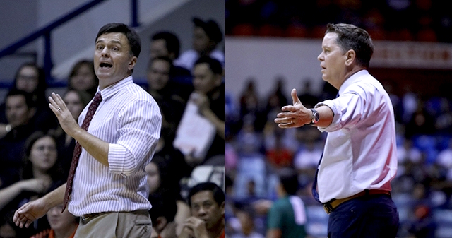 NOTHING PERSONAL. Alex Compton (left) says he just doesn't want Alaska to miss the playoffs due to the quotient system after a buzzer-beating triple angered Tim Cone. Photos from PBA Images    