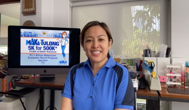 CASH AID. Makati City Mayor Abby Binay holds a virtual press conference on May 11, 2020. Screenshot from My Makati's Facebook page 