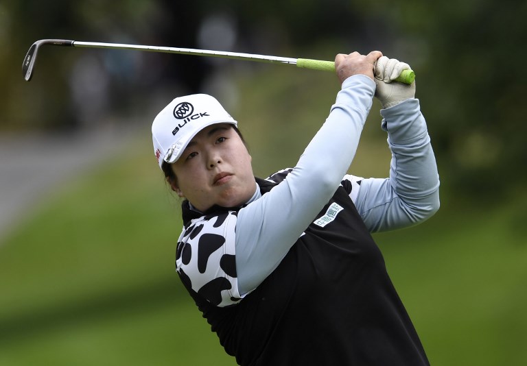 WORLD NO. 1. China's Shanshan Feng shown competing last September at the Evian Championship women's golf tournament in the French Alps town of Evian-les-Bains. Photo by Philippe Desmazes/AFP 