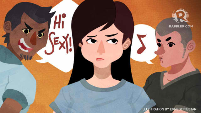 NO TO SEXUAL HARASSMENT. Legislators want to impose stiffer penalties for sexual harassment cases. Illustration by Ernest Fiestan/Rappler 