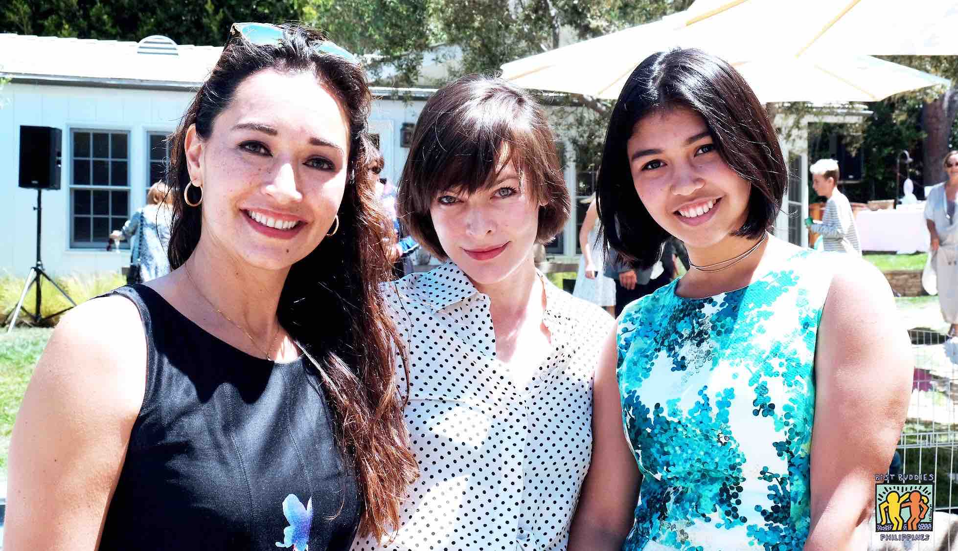 BEST BUDDIES. Best Buddies International's Mother of the Year awardee Michelle Ressa Aventajado and daughter Gia pose with actress Milla Jovovich, who attended the awards ceremony on May 13 in Malibu, California. Photo courtesy of Best Buddies - Philippines 