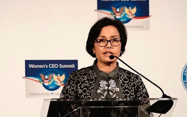PEREMPUAN SUKSES. Menteri Keuangan Sri Mulyani Indrawati berbagi tip sukses untuk kaum perempuan di gelaran 'US-Indonesia Women's CEO Summit '. Foto dari akun Instagram @smindrawati  