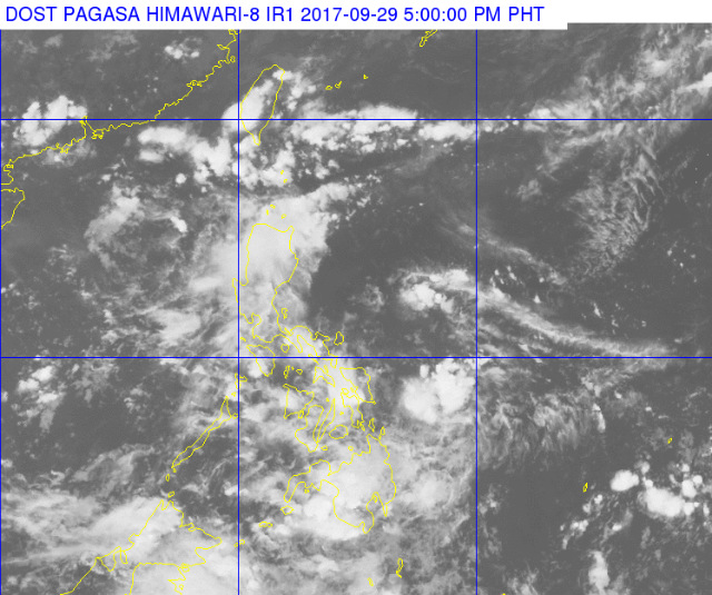 Satellite image as of September 29. 5 pm. Image courtesy of PAGASA 